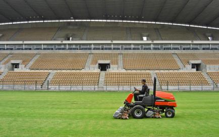 The Athlone stadium pitch is being maintained with a ride-on Jacobsen LF-3800 five cylinder mower The Athlone stadium pitch is being maintained with a ride-on Jacobsen LF-3800 fi